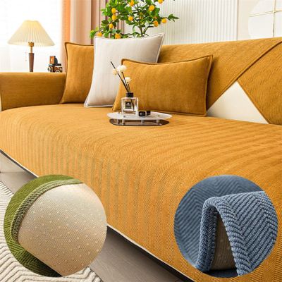 Herringbone Sofa Cover, Funny Fuzzy Couch Cover, Herringbone Chenille Fabric Furniture Protector Sofa Couch Cover, Handwoven Non-Slip Couch Cover Funny Fuzzy Couch Cover