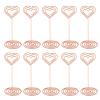 10Pcs Table Number Stands, Metal Cute Gold Table Number Holders, Place Card Holder, Layered Heart Style Table Sign Holders for Photos, Birthdays, Weddings Party(Rose Gold) view 1