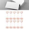 10Pcs Table Number Stands, Metal Cute Gold Table Number Holders, Place Card Holder, Layered Heart Style Table Sign Holders for Photos, Birthdays, Weddings Party(Rose Gold) view 3