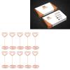 10Pcs Table Number Stands, Metal Cute Gold Table Number Holders, Place Card Holder, Layered Heart Style Table Sign Holders for Photos, Birthdays, Weddings Party(Rose Gold) view 4