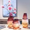 Decorative Vase Gradient Hydroponic Glass Vase Home Coffee Table Office Desktop Restaurant Decoration Vase European Style Vase Ceramic Vase Glass Vase Hydroponic Flower Vase (Size : Brass) view 3