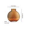 Decorative Vase Brown Transparent Glass Vase Home Coffee Table Office Desktop Restaurant Decoration Vase Modern Small Mouth Vase Ceramic Vase Glass Vase Hydroponic Flower Vase (Size : Brass) view 2