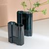Decorative Vase Simple Square Transparent Glass Vase Home Coffee Table Office Desktop Restaurant Decoration Vase Simple Modern Vase 7.87/9.84 Inches Ceramic Vase Glass Vase Hydroponic Flower Vase ( view 4