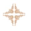 BSYMDH 4PCS Corner Wooden Carving Decal Unpainted Wood Appliques Onlays DIY Wood Carved Furniture Appliques Onlays for Wall Bed Door Wardrobe Cabinet Furniture Decoration(09,8x8cm/3.15x3.15inch) view 1