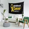 Childhood Cancer Awareness Tapestry Wall Hanging Decorative Blanket Bedroom Living Room Dormitory Tapestry 60 * 40 Inch Tapestry Can Be Outdoors Black view 3