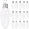 24pcs Small Light Bulb Candy Bottle Clear Plastic Candy Jar Fillable Light Bulb Container Hanging Ornament Case Banquet Plastic Bottle Christmas The Pet view 1