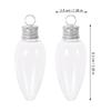24pcs Small Light Bulb Candy Bottle Clear Plastic Candy Jar Fillable Light Bulb Container Hanging Ornament Case Banquet Plastic Bottle Christmas The Pet view 2
