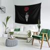 Skeleton Rose Tapestry Wall Hanging Decorative Blanket Bedroom Living Room Dormitory Tapestry 60 * 40 Inch Tapestry Can Be Outdoors Black view 3