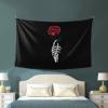 Skeleton Rose Tapestry Wall Hanging Decorative Blanket Bedroom Living Room Dormitory Tapestry 60 * 40 Inch Tapestry Can Be Outdoors Black view 4