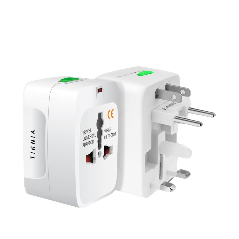 Travel Adapter, Worldwide All in One European Universal Adaptor, International Wall Charger Plug for (Without USB Port) Asia Europe UK AUS and USA