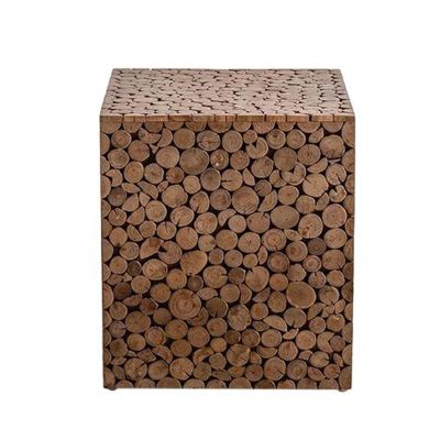 Living Room Table Square Side Table Decorative Garden Stools for Indoor Outdoor Heavy Duty Wood Side Table Modern End Table Plant Stand, for Living Room Bedroom Balcony Entrance Outdoor Side Table (S