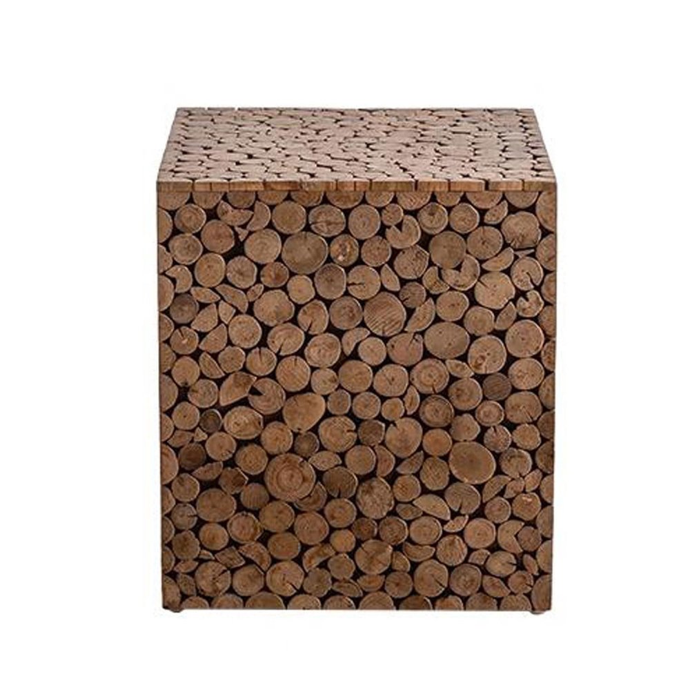 Living Room Table Square Side Table Decorative Garden Stools for Indoor Outdoor Heavy Duty Wood Side Table Modern End Table Plant Stand, for Living Room Bedroom Balcony Entrance Outdoor Side Table (S