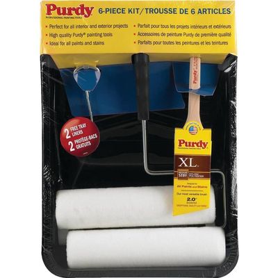 Purdy White Dove 14C811000 Painters Roller and Tray Set, 6-Piece