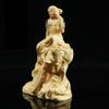 YTDJJWLS 5" Devi Sculpture Decor Boxwood Carved Saraswati Statue Hindu Goddess view 3