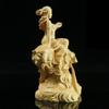YTDJJWLS 5" Devi Sculpture Decor Boxwood Carved Saraswati Statue Hindu Goddess view 4
