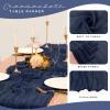 8 Pack Cheesecloth Table Runner 35 x 70 inch Long Boho Cheese Cloth Gauze Table Runners Semi Sheer 6FT Table Runner for Wedding Decor, Bridal Shower, Birthday Party, Table Decor (Navy Blue) view 4
