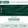 8 Pack Cheesecloth Table Runner 35 x 70 inch Long Boho Cheese Cloth Gauze Table Runners Semi Sheer 6FT Table Runner for Wedding Decor, Bridal Shower, Birthday Party, Table Decor (Emerald Green) view 2