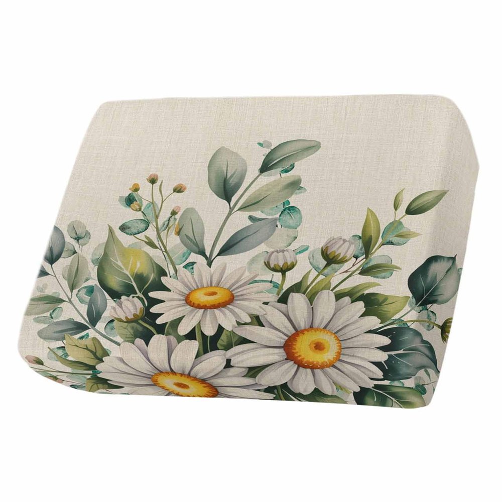 ARTSHOWING Daisy Flower Sofa Cushion Covers Stretch Couch Cushion Covers Cushion Slipcovers Seat Covers Chair Covers Sofa Cushion Protector Spandex Elastic 1 Pcs, White Flowers Springtime