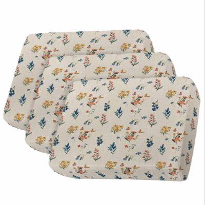 Butterfly and Flower Sofa Cushion Covers Stretch Couch Cushion Covers Cushion Slipcovers Seat Covers Chair Covers Sofa Cushion Protector Spandex Elastic 3 Pcs, Colorful Iris Lavender Flower Plants