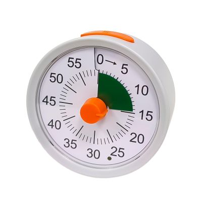 Haiphisi Visual Timer for Kids with Autism,60-Minute Visual Countdown Toddler Timer for Classroom Office Kitchen with Stop Button Design,Kid Timer Time Management ToolsGrey+Orange