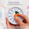 Haiphisi Visual Timer for Kids with Autism,60-Minute Visual Countdown Toddler Timer for Classroom Office Kitchen with Stop Button Design,Kid Timer Time Management ToolsGrey+Orange view 2