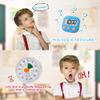 Haiphisi Visual Timer for Kids with Autism,60-Minute Visual Countdown Toddler Timer for Classroom Office Kitchen with Stop Button Design,Kid Timer Time Management ToolsGrey+Orange view 3