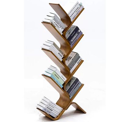 NILZA Tree Bookshelf 3 Tier 4 Tier Desktop Bookshelf Organizer, Office Storage Hutch Bamboo Desktop Shelf, Bookcase Shelf Rack for Bedroom, Living Room (Color : Brown, Size : 8 Tier)