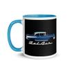 1957 Bel Air Harbor Larkspur Blue Hardtop Antique 57 Chevy Classic Car Mug with Color Inside view 3