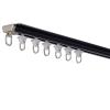 ELZEM Heavy Duty Curtain Track Set, Aluminium Fixed Curtain Track, Straight Rail Curtain Rail, Room Divider Curtain Pole, for Privacy Living Room Bedroom (Color : Black, Size : 5m(16.4ft)) view 1
