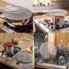 3 Sizes Anti Oil Splatter Guard, Stainless Steel Fry Pan Splatter Screen with Soft Grip Handle, Heavy Duty Grease Splatter Guard,for Grease Oil Guard, Safe Cooking Lid (Size : 25cm/9.8in) view 2