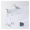 Thicken Aluminum Curtain Tracks, Heavy Duty Curtain Rod, Wall Mounted Curtain Rail, Easy-to-install Curtain Single Tracks, For Room Divider,bedroom, Living Room, Kitchen, Bathroom(Color:White,Size:1.6 view 1