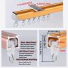 Thicken Aluminum Curtain Tracks, Heavy Duty Curtain Rod, Wall Mounted Curtain Rail, Easy-to-install Curtain Single Tracks, For Room Divider,bedroom, Living Room, Kitchen, Bathroom(Color:White,Size:1.6 view 2