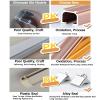 Thicken Aluminum Curtain Tracks, Heavy Duty Curtain Rod, Wall Mounted Curtain Rail, Easy-to-install Curtain Single Tracks, For Room Divider,bedroom, Living Room, Kitchen, Bathroom(Color:White,Size:1.6 view 3