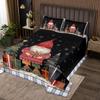 3 Piece Christmas Gnomes Quilt Bedding Set Women Aldult Lightweight Bedding Xmas Theme Bedspread Set Santa Claus Snowflake Bedspread Coverlet Soft Microfiber Home Quilt Set for King Bed All Season view 1