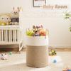 Artfeel Laundry Basket,Woven Cotton Rope Laundry Hamper,100L for Decorative Storage of Dirty Clothes,Toys and Blankets in Bathroom,Baby Room and Living Room view 3