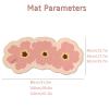 UVCMDUI Quadrant Curved Shower Mat, Flower Curved Bath Mat Non Slip, Super Absorbent Corner Shower Mat Outside Shower, Curved Bathroom Carpet Rugs for Home Hotel,Pink,40X80cm view 2