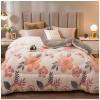 ZTGL Double Sided Lamb Fleece Quilt, Thickened Milk Velvet Blanket, Super Warm Fluffy Milk Velvet Quiltkern, Autumn and Winter Super Warm Comforter Core,Flower g,200x230cm(3.0kg) view 1