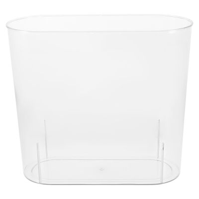 Cabilock Clear Slim Trash Can Transparent Garbage Container for Bathroom Bedroom Office Sturdy Pet Material for Organization and