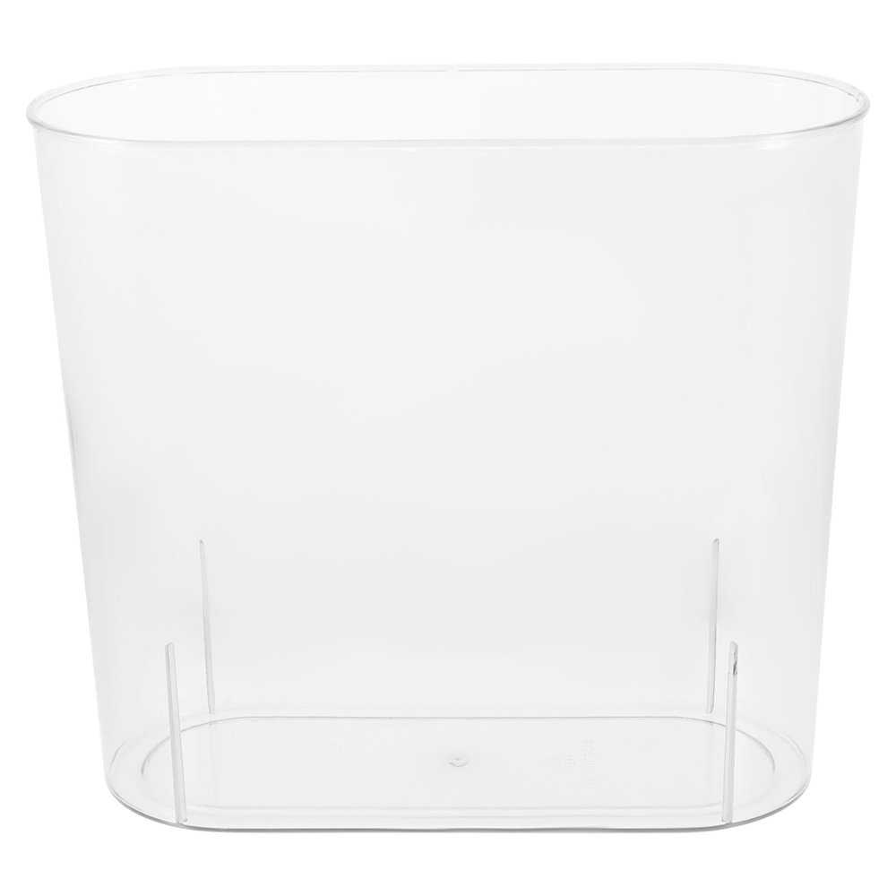 Cabilock Clear Slim Trash Can Transparent Garbage Container for Bathroom Bedroom Office Sturdy Pet Material for Organization and