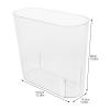 Cabilock Clear Slim Trash Can Transparent Garbage Container for Bathroom Bedroom Office Sturdy Pet Material for Organization and view 3