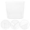 Cabilock Clear Slim Trash Can Transparent Garbage Container for Bathroom Bedroom Office Sturdy Pet Material for Organization and view 4