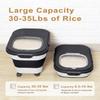 DDMOMMY 20-30 Lbs Rice Storage Container,Collapsible Food Storage Containers with Rolling Wheel Airtight Locking Lid,Flour Storage Container with Cup and Scoop,Suitable for Food,Rice,Pet Food,Flour view 2