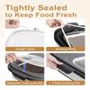 DDMOMMY 20-30 Lbs Rice Storage Container,Collapsible Food Storage Containers with Rolling Wheel Airtight Locking Lid,Flour Storage Container with Cup and Scoop,Suitable for Food,Rice,Pet Food,Flour view 3
