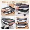 DDMOMMY 20-30 Lbs Rice Storage Container,Collapsible Food Storage Containers with Rolling Wheel Airtight Locking Lid,Flour Storage Container with Cup and Scoop,Suitable for Food,Rice,Pet Food,Flour view 4