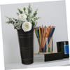 Homoyoyo Umbrella Stand Holder Metal Umbrella Rack Freestanding Umbrella Bins Umbrella Storage Bucket Pail Cane Holder Vintage Floor Vase Magazine Newspaper Basket view 2