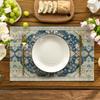 Artoid Mode Boho Bohemia Style Sliver Placemats Set of 4, 12x18 Inch Country Rustic Farmhouse Magical Fall Table Mats for Party Kitchen Dining Decoration view 2