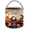 KafePross Personalized Halloween Trick or Treat Bag Smiling Brown Papillon Dog Halloween Ghost Pumpkin Decor Basket Candy Gifts Bucket 9 x 9.8 Inch view 1