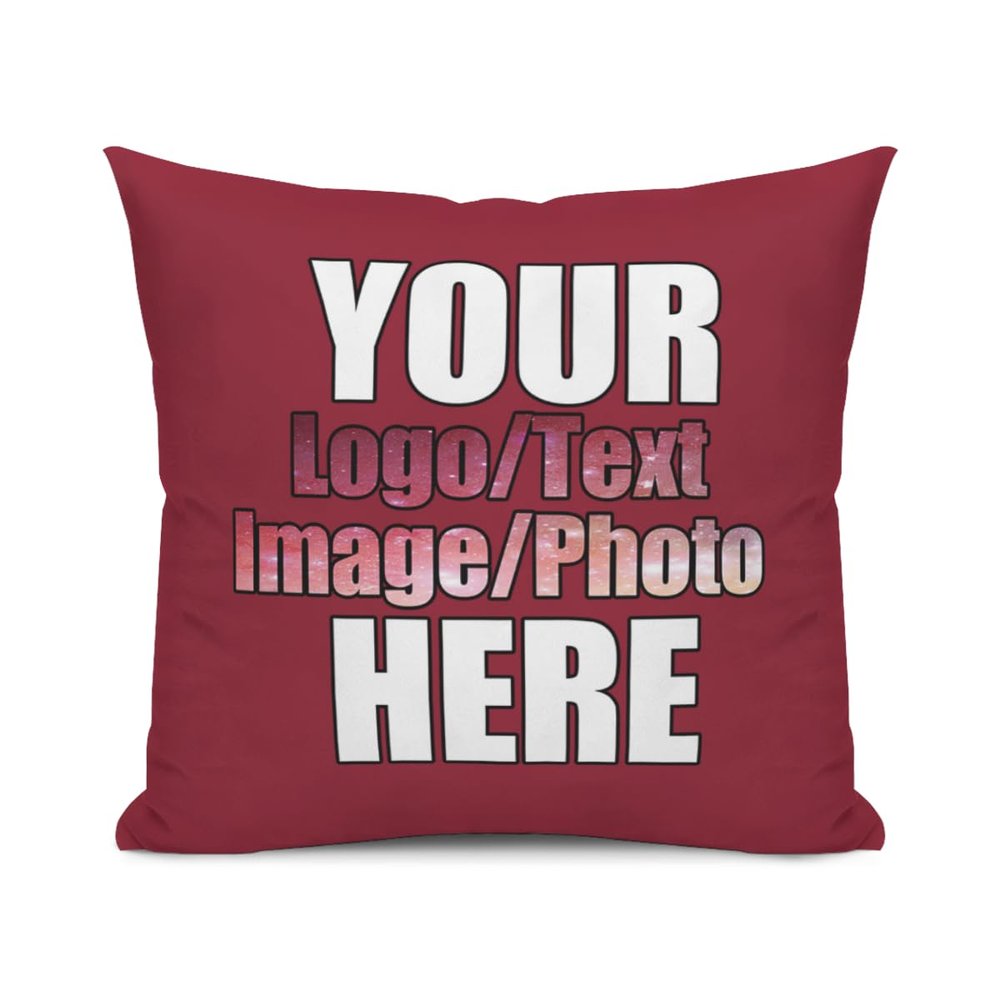 JRMRNEI Custom Pillow Case, Design Photos or Text Customize Throw Pillowcase, Two Sides Printed Customized Gifts Personalized Pet Photo Love Photo Throw Pillow Case, Cardinal, 24"x24"