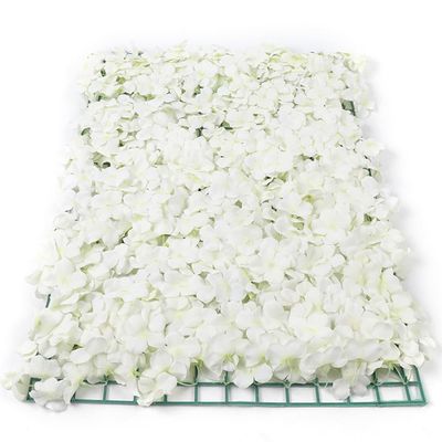 20 Pack Flower Wall Panels 16 x 24 inch White Floral Mat 3D Fake Hydrangea Wall Decorative Faux Flower Wall Mat Silk Faux Flowers Backdrop for Photo Background Home Wedding Party