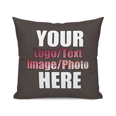 JRMRNEI Custom Pillow Case with Picture, Personalized Decorative Throw Pillow Any Picture Decorative Cushion Cover for Bed or Sofa Picture Gifts, Dark Chocolate, 12"x12"